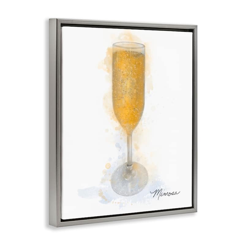 Stupell Gleaming Mimosa Glass Framed Floater Canvas Wall Art Design By Matthew Piotrowicz