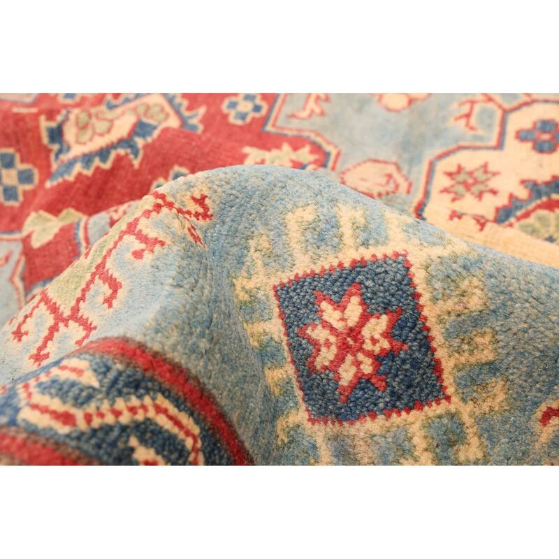 ECARPETGALLERY Hand-knotted Finest Ghazni Light Blue Wool Rug - 5'0 x 7'1