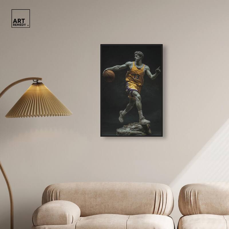 Basketball Sculpture II Canvas by Art Remedy