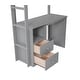 preview thumbnail 34 of 32, Wood Twin Size Loft Bed with Wardrobes and 2-Drawer Desk with Cabinet