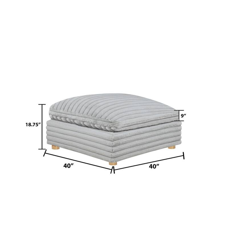 Best Quality Furniture 4-Piece Section Corduroy Modular