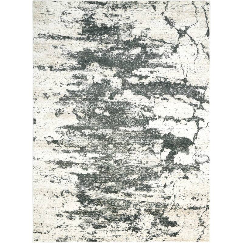 Nourison Maxell Modern Abstract Ombre Grey Ivory Area Rug