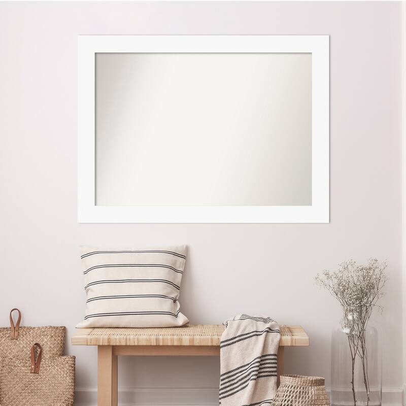 Basic Non-Beveled Wood Framed Wall Mirror