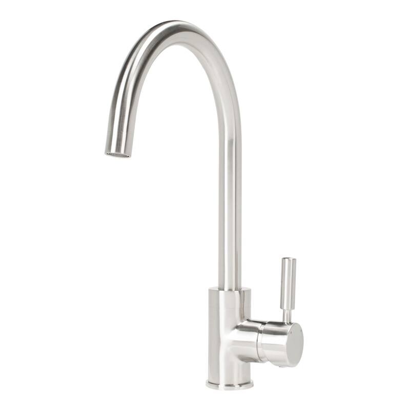 SAFAVIEH Home Avanti Single Handle Nickel Kitchen Faucet - 2"W x 9"D x 15"H