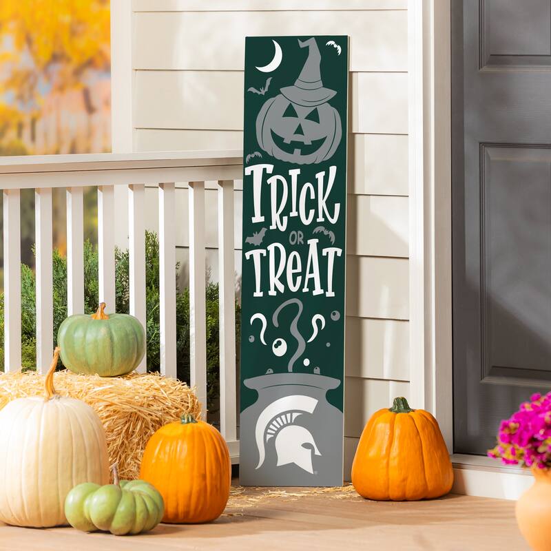 47" Double Sided Seasonal Porch Leaner, Michigan State University - 47" x 11.25" - Halloween