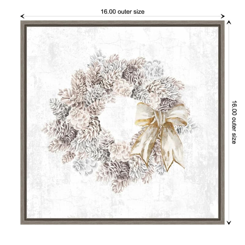 Pinecone Wreath by PI Studio Framed Canvas Art