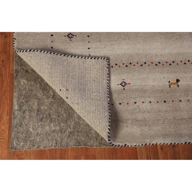 Tribal Gabbeh Oriental Rug Hand-Knotted Contemporary Wool Carpet - 5'9" x 7'8"