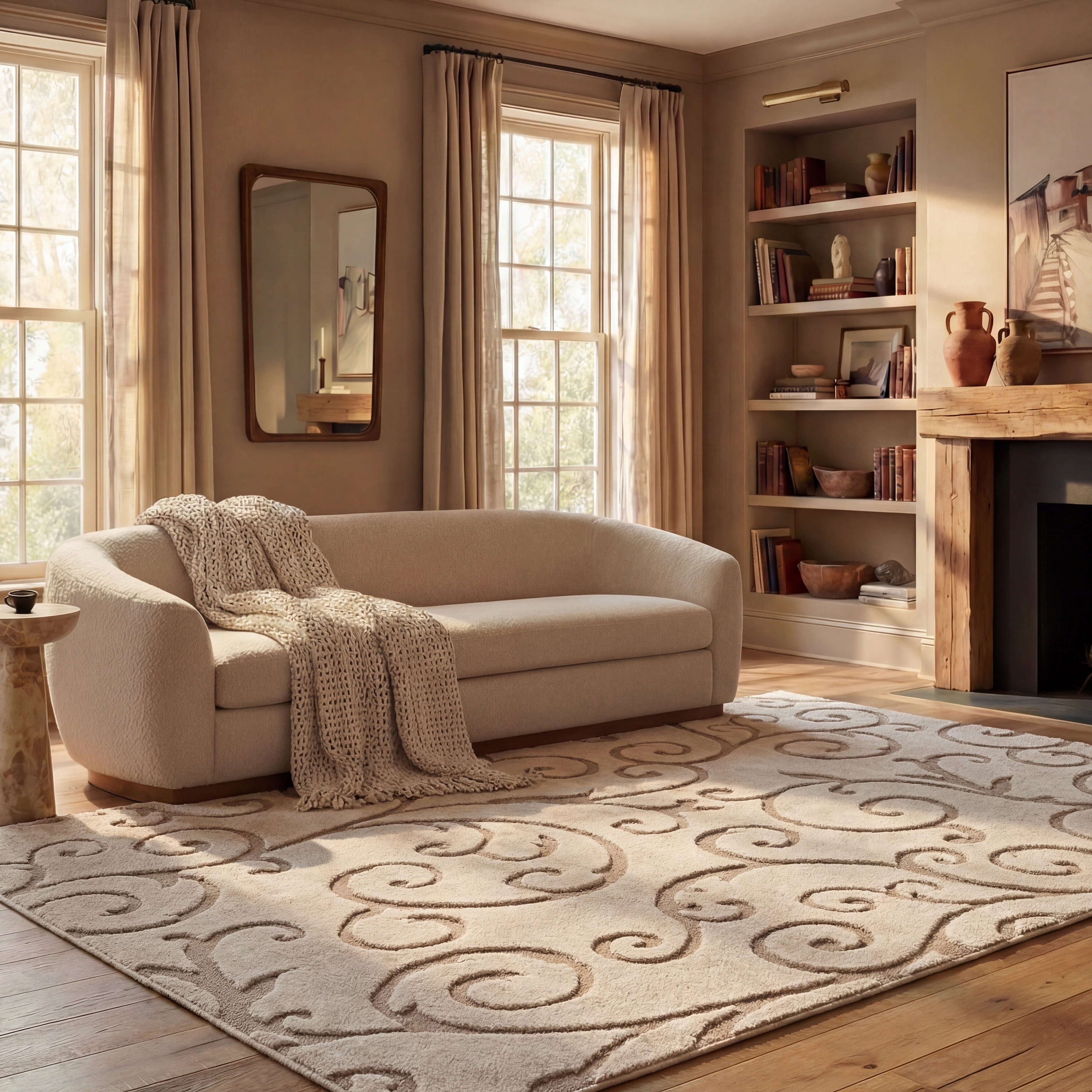 SAFAVIEH Florida Ryung Shag Scroll 1.2-inch Thick Textured Rug