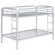 preview thumbnail 5 of 80, Morgan Contemporary Metal Frame Bunk Bed Twin Over Twin - Silver