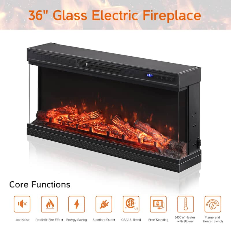 Fireplace TV Shelf Cabinet for Living Room