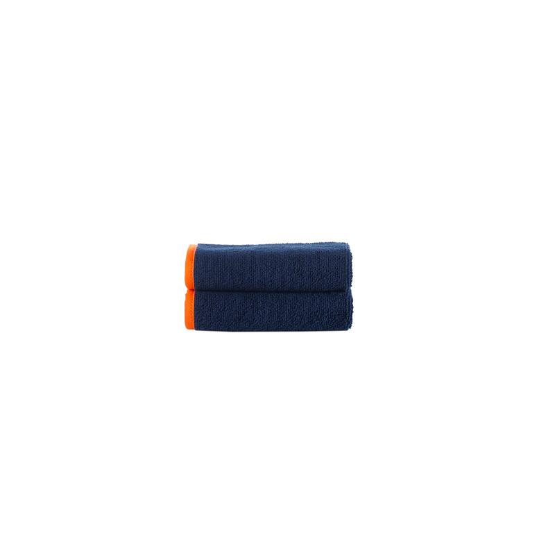Brooks Brothers Contrast Frame 2 pcs Wash Towels - Navy