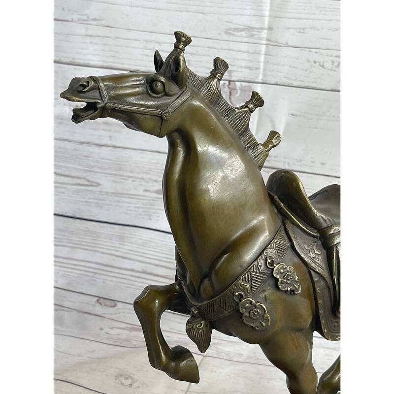 Chinese Tang Imitative Horse Bronze Sculpture Museum Quality Figurine Figure Decor 14 Inches X 14 Inches