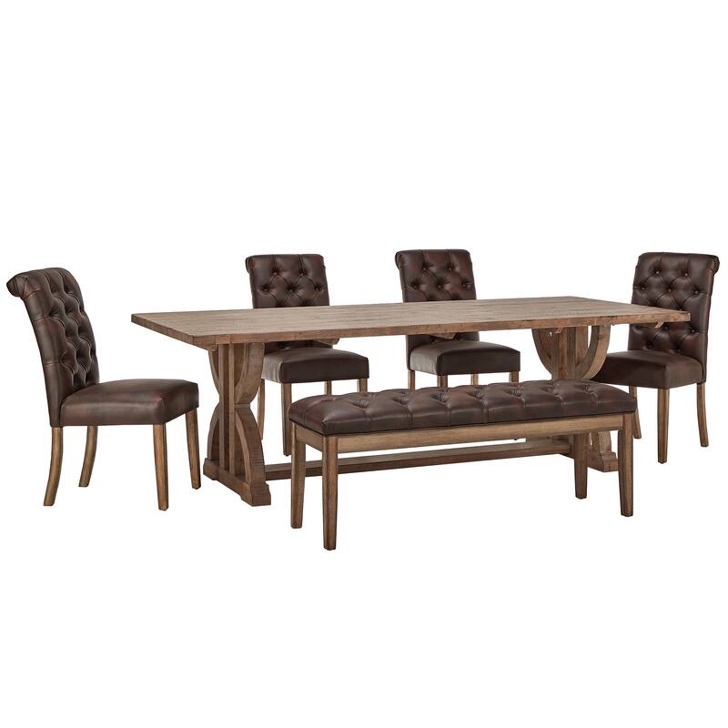 Paloma Reclaimed Wood Rectangular Dining Set by iNSPIRE Q Artisan