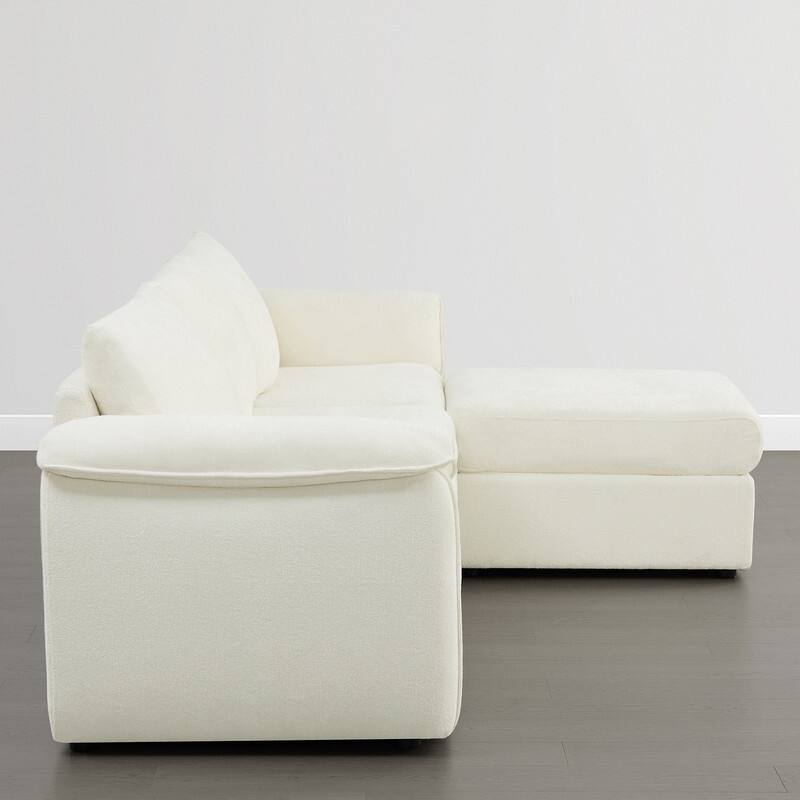 Spruce & Spring Modular Sectional Sofas with Optial Storage Console for Living Room