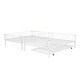 preview thumbnail 5 of 7, Industrial Modern Full Over Full Metal Bunk Bed with Trundle, White