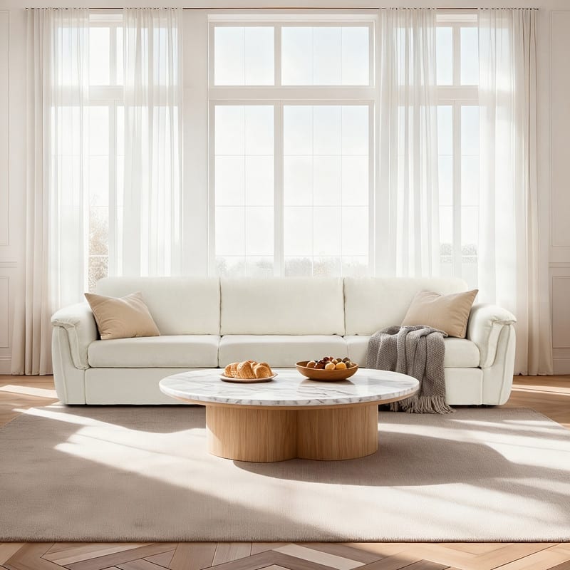 Spruce & Spring Modular Sectional Sofas with Optial Storage Console for Living Room