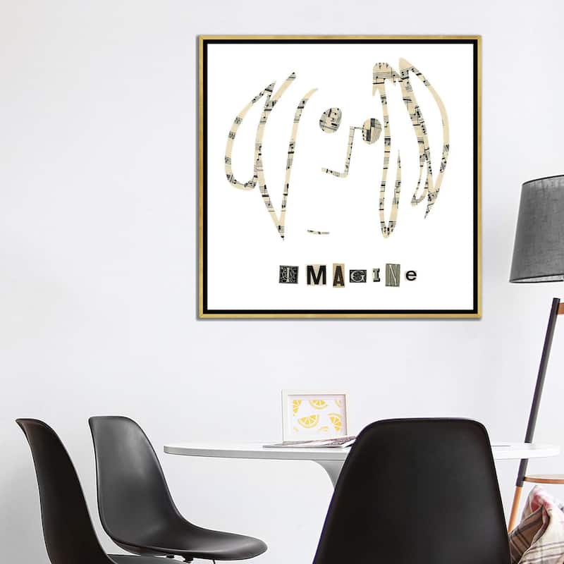 iCanvas "Imagine John Lennon" by Paper Cutz Framed Canvas Print