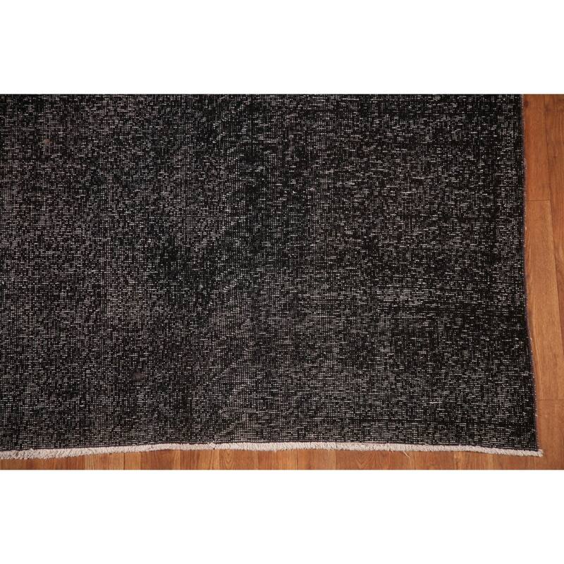 Distressed Over-Dyed Anatolian Turkish Vintage Handmade Wool Carpet - 4'10" x 13'3"