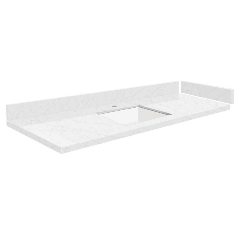 Transolid VT57.5x22-1KU-1 Silestone 58" Quartz Vanity Top with