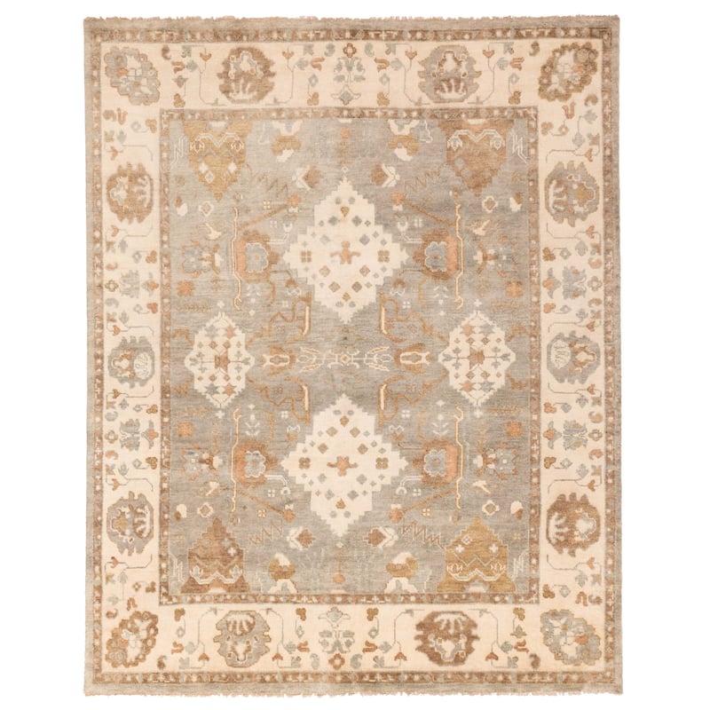 ECARPETGALLERY Hand-knotted Jules Serapi Grey Wool Rug - 8'2 x 10'0