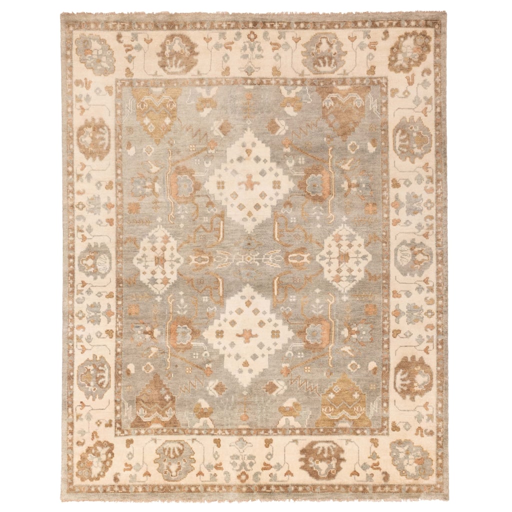 ECARPETGALLERY Hand-knotted Jules Serapi Grey Wool Rug - 8'2 x 10'0