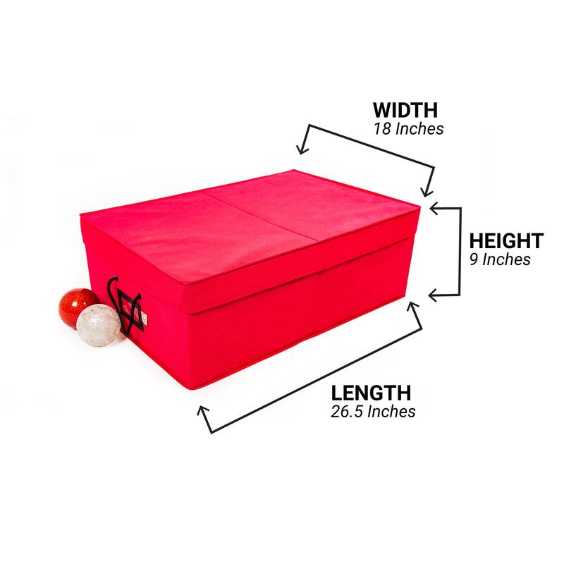 48 (4 in.) Christmas Ornament Storage Box with Dividers
