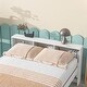 preview thumbnail 16 of 16, Grey Full Over Full Bunk Bed with Bookcase Headboard, Converts to Two Beds