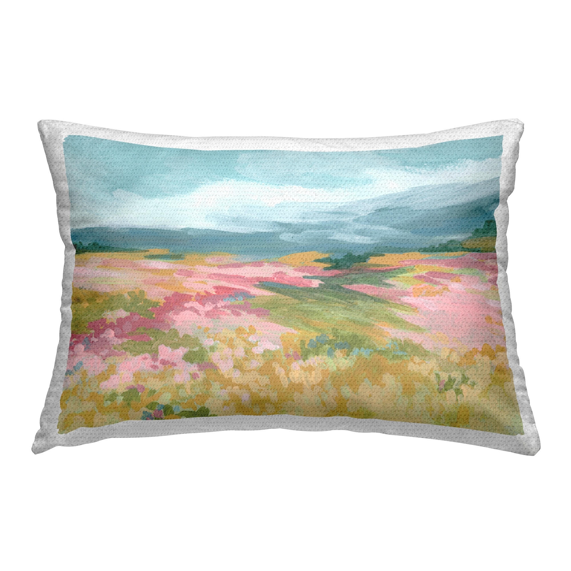 Stupell Dynamic Pastel Hills Printed Outdoor Throw Pillow Design by June Erica Vess