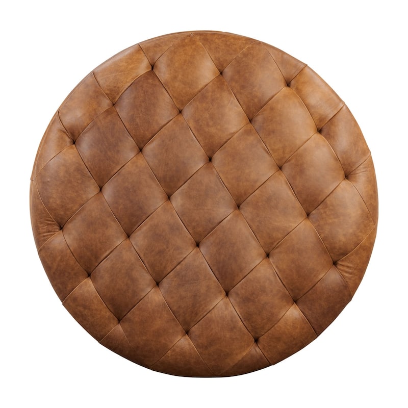 Poly & Bark Zahra Genuine Leather Storage Ottoman