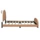 preview thumbnail 4 of 7, Twin Size Upholstered Platform Bed with Bear-shaped Headboard and Footboard, White+Brown