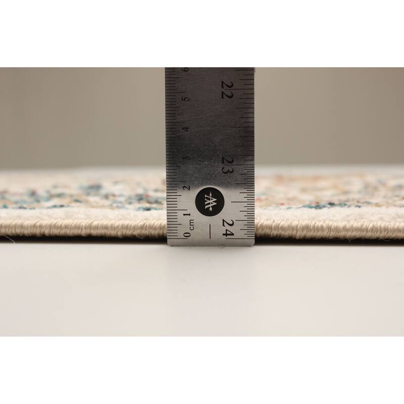 ECARPETGALLERY Machine Woven Lauren Ivory Area Rug