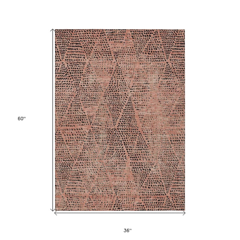 HomeRoots Geometric Transitional Rectangle Outdoor Rug