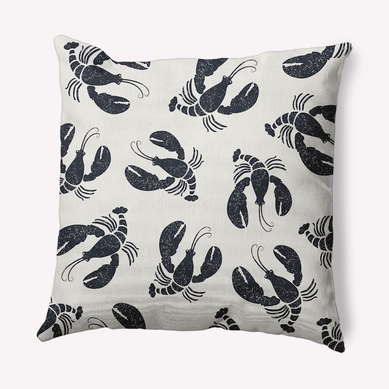 Lobster Fest Nautical Decorative Indoor Pillow - Shark Blue - 18" x 18"