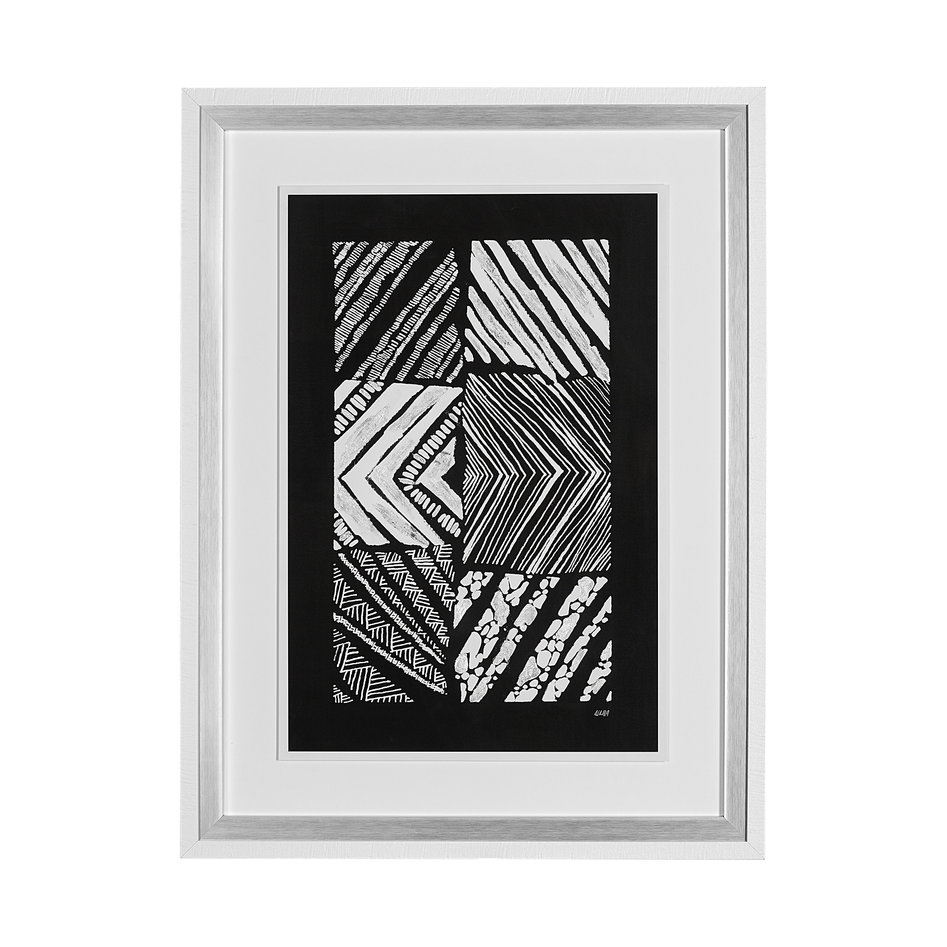 Maze I by Alarm a Hand Embellished Textured Framed Art Print Matted under Glass
