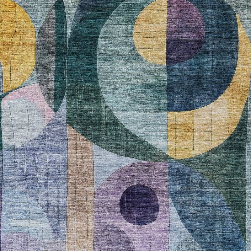 HomeRoots Abstract Transitional Rectangle Outdoor Rug