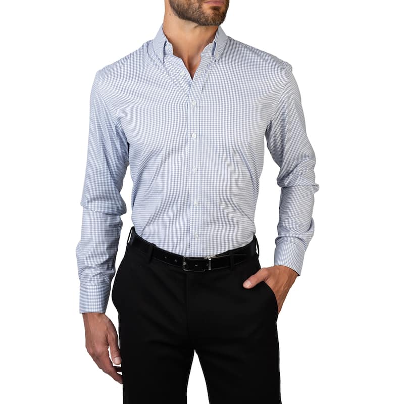 Chaps Men's Wrinkle-Resistant Plaid Dress Shirt - Slim Fit