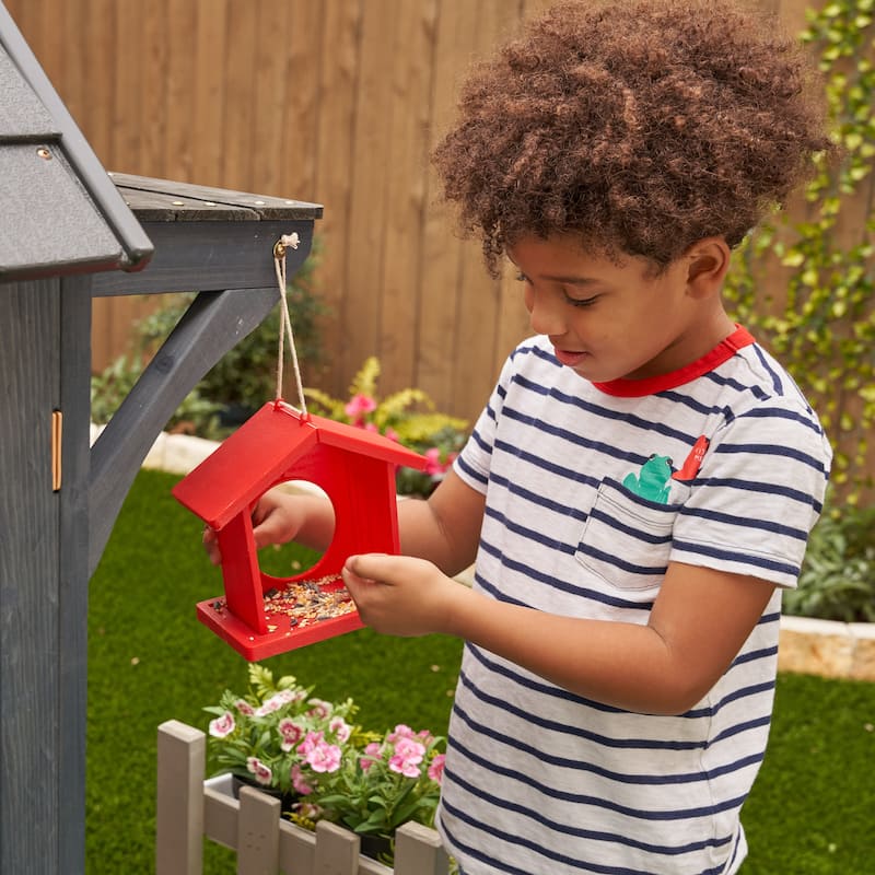KidKraft Riverscape Wooden Outdoor Playhouse - Navy - N/A