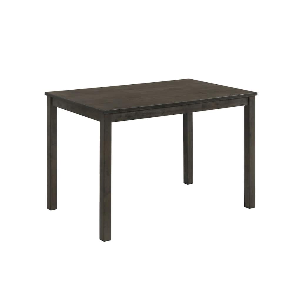 Muly Dining Table, 43 Inch Rectangular Top, Gray-Brown Wood Legs
