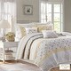 preview thumbnail 25 of 32, Madison Park Vanessa 6 Piece Cotton Percale Quilt Set with Throw Pillows