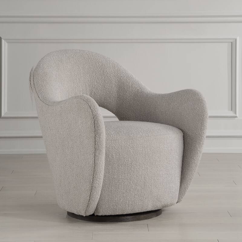 Uttermost Wander Fabric Swivel Chair - 32.75" H x 28.25" W x 33.5" D
