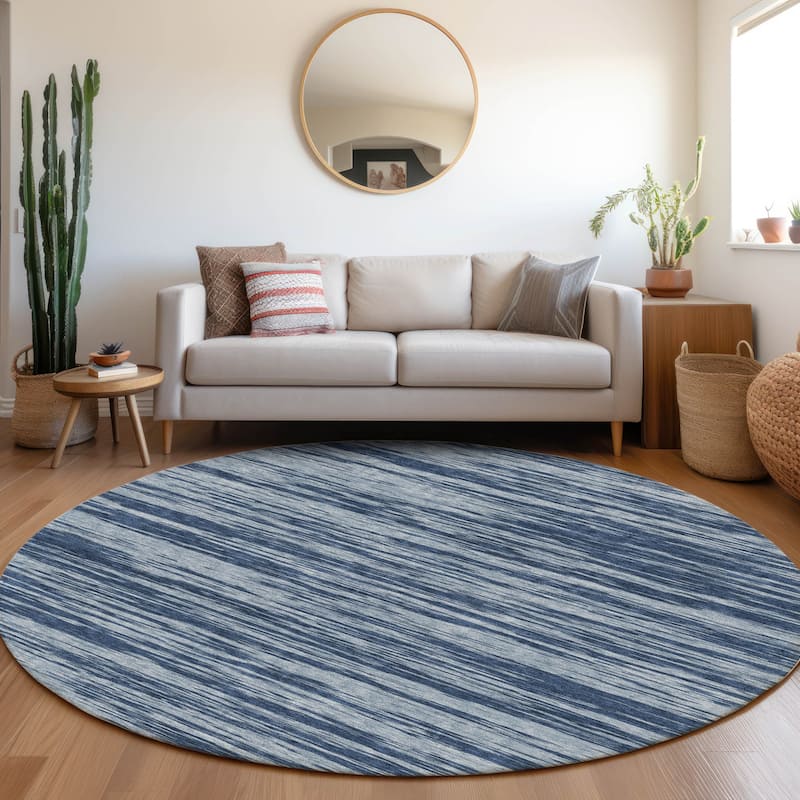 Premium Washable Super Soft Casual Ombre Mayfield Rug - Blue - 8' x 8'