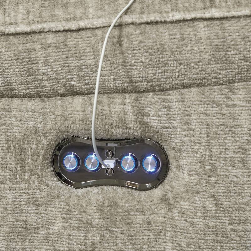 Signature Design by Ashley Hindmarsh Stone Power Reclining Loveseat with Console - 76" W x 44" D x 42" H