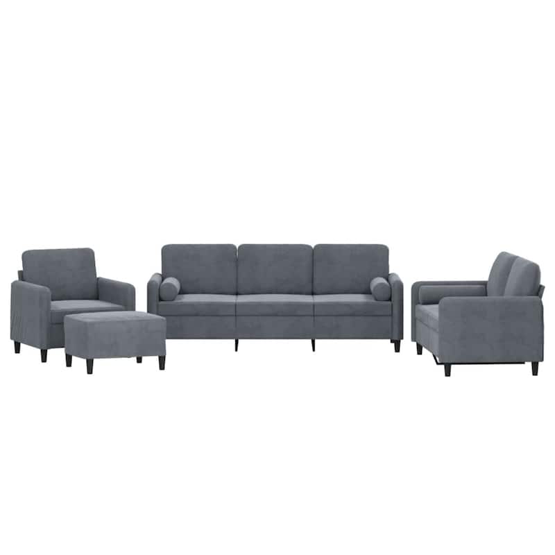 vidaXL Sofa Set Accent Couch Sectional Sofa for Living Room 3 Piece Velvet - 30.3 x 78.0 x 31.5 in