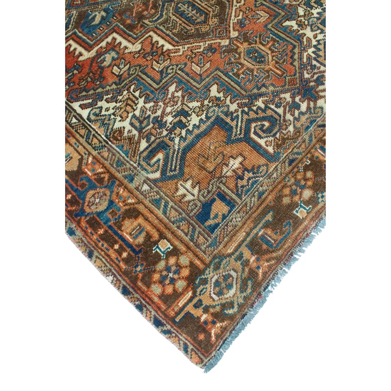 Fine Vintage Distressed Meyramgu Rust/Brown Rug - 5'3" x 7'7"