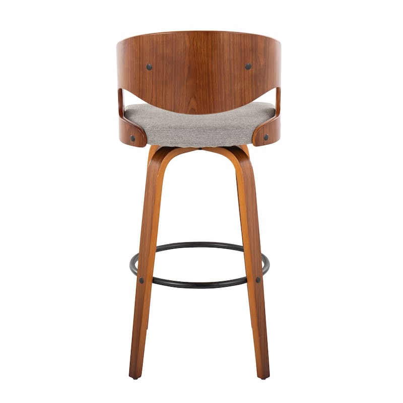 Carson Carrington Visby 30" Fixed-Height Bar Stool with Bent Wood Legs (Set of 2)