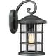 preview thumbnail 1 of 0, Crusade 1-Light Outdoor Wall Lantern in Earth Black Earth Black