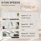 preview thumbnail 21 of 105, Caged Ceiling Fan with Light and Remote, 11.8–28 Inch Low Profile Fandelier, 6-Speed Quiet DC Motor, Black/Satin Nickel