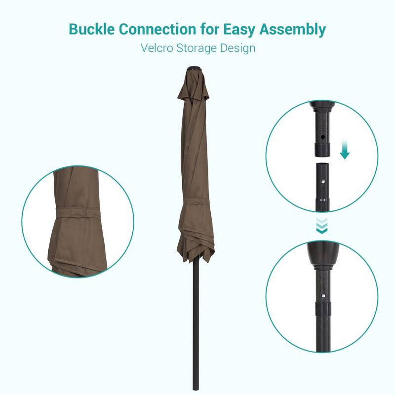 Bonosuki 7.5-foot Waterproof Sunshade Canopy Patio Umbrella