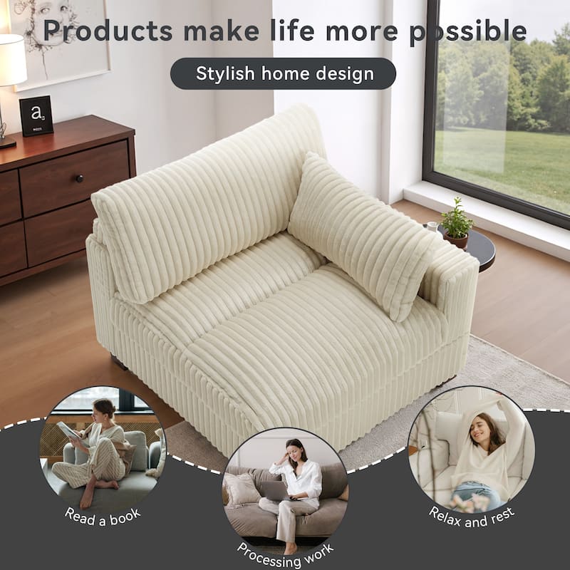 Cotton Flannel corner Sofa Armless Modular Sectional Sofa Seamless Combination