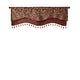 preview thumbnail 28 of 35, Madison Park Aubrey Jacquard Window Rod Pocket Valance with Beads - 50 x 18"
